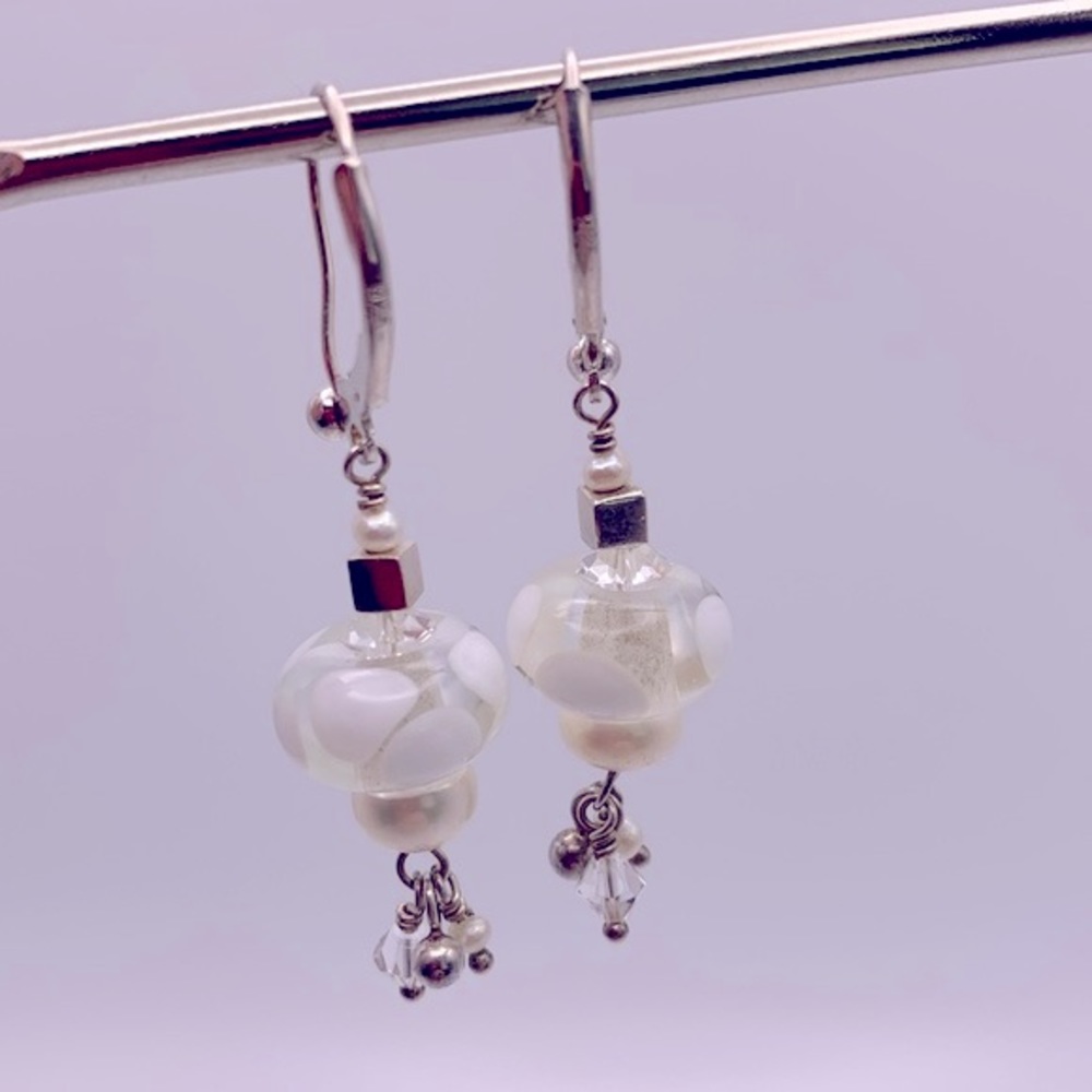 💝 Murano Glass Sterling Silver Earrings 925